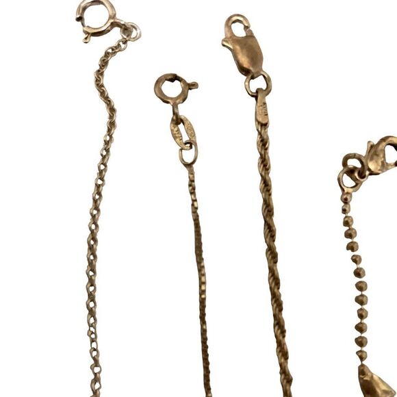 Lot Of 5 Sterling Ankle Bracelets - Picture 10 of 12